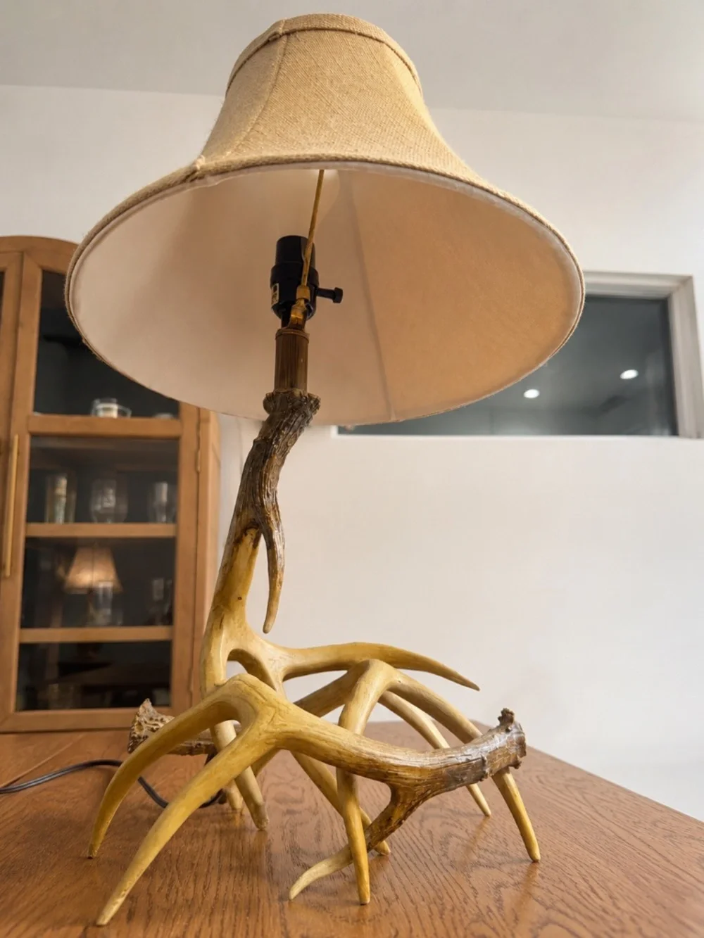 Safavieh Sundance Faux Antler Table Lamp Brown Rustic Lodge Decor